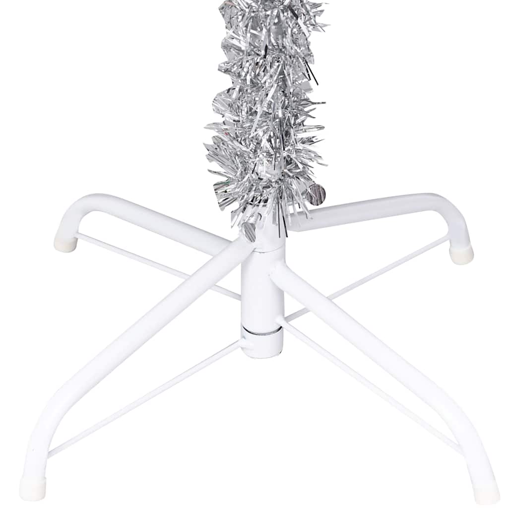 vidaXL Künstlicher Weihnachtsbaum Beleuchtung & Kugeln Silber 150 cm