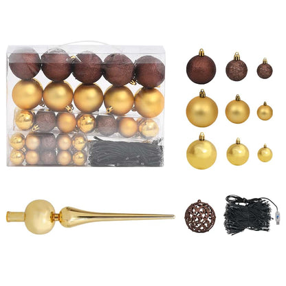 vidaXL Künstlicher Weihnachtsbaum Beleuchtung & Kugeln Silber 150 cm