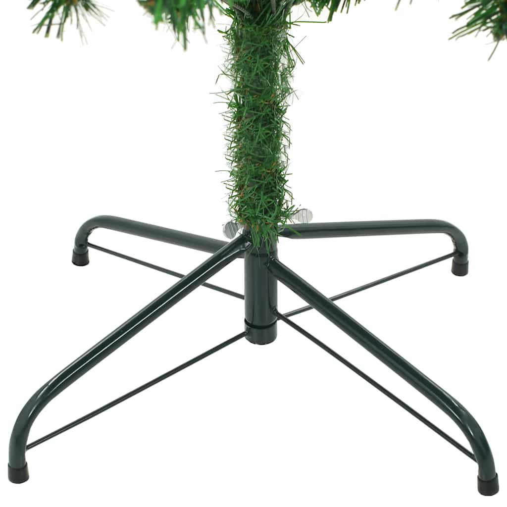 vidaXL Künstlicher Weihnachtsbaum mit Beleuchtung Kugeln Zapfen 210 cm