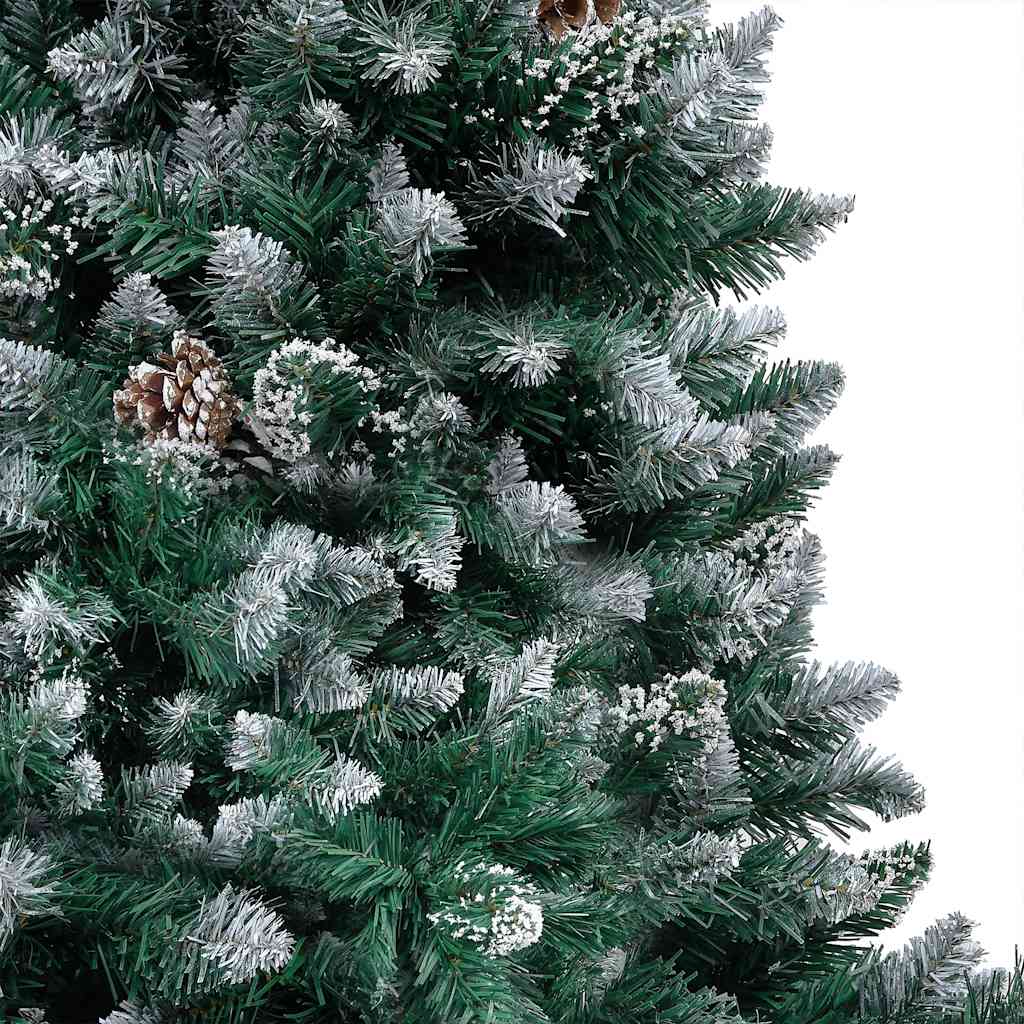 vidaXL Künstlicher Weihnachtsbaum mit LEDs Kugeln Zapfen 240 cm