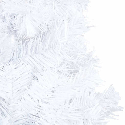 vidaXL Künstlicher Weihnachtsbaum mit Beleuchtung & Kugeln Weiß 120 cm