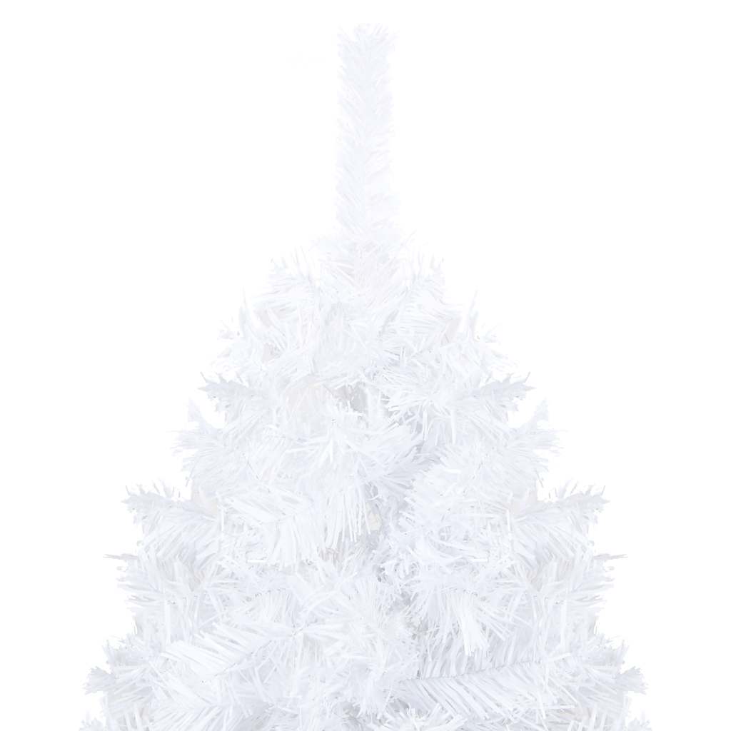 vidaXL Künstlicher Weihnachtsbaum mit Beleuchtung & Kugeln Weiß 150 cm