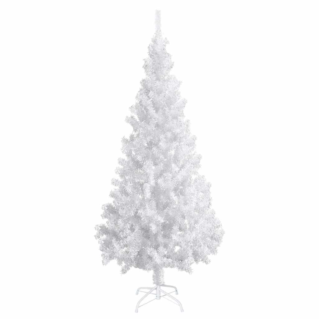vidaXL Künstlicher Weihnachtsbaum mit Beleuchtung & Kugeln Weiß 180 cm
