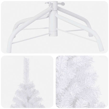 vidaXL Künstlicher Weihnachtsbaum mit Beleuchtung & Kugeln Weiß 180 cm