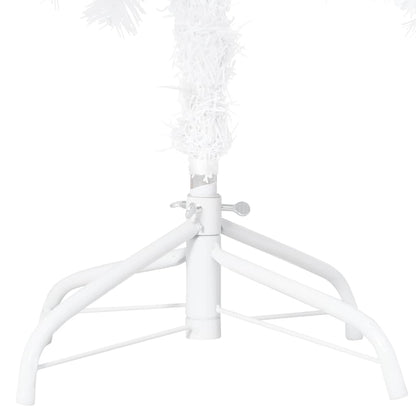 vidaXL Künstlicher Weihnachtsbaum mit Beleuchtung & Kugeln Weiß 210 cm