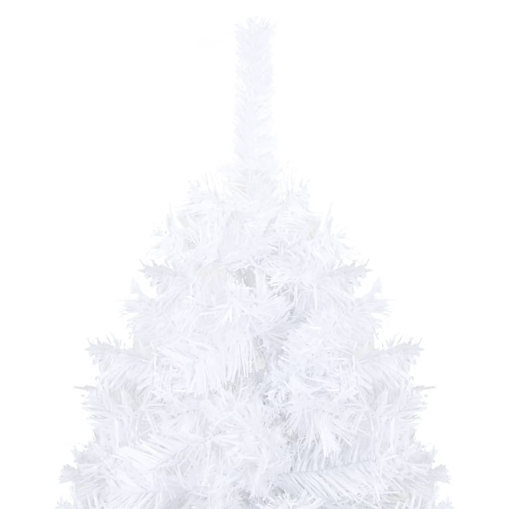 vidaXL Künstlicher Weihnachtsbaum mit Beleuchtung & Kugeln Weiß 240 cm