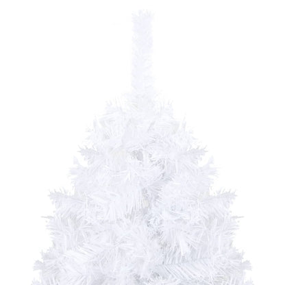 vidaXL Künstlicher Weihnachtsbaum mit Beleuchtung & Kugeln Weiß 240 cm