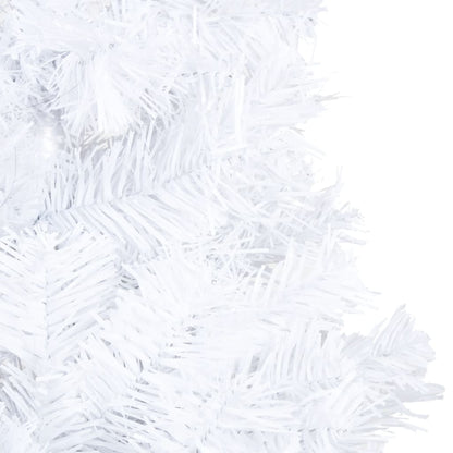 vidaXL Künstlicher Weihnachtsbaum mit Beleuchtung & Kugeln Weiß 240 cm