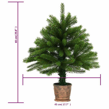 vidaXL Künstlicher Weihnachtsbaum mit Beleuchtung & Kugeln 65 cm Grün