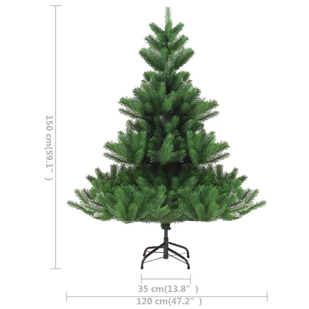 vidaXL Künstlicher Weihnachtsbaum Nordmann LED & Kugeln Grün 150 cm