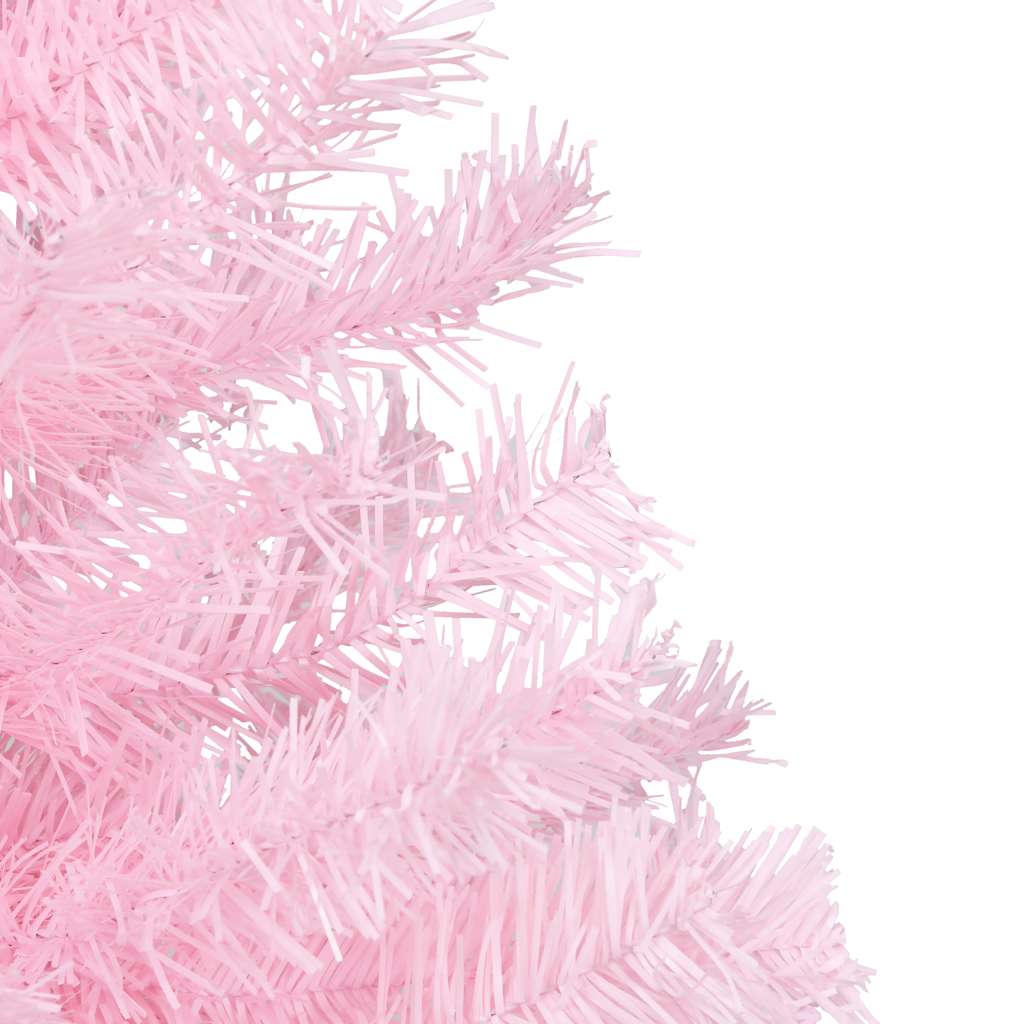 vidaXL Künstlicher Weihnachtsbaum mit Beleuchtung & Kugeln Rosa 150cm