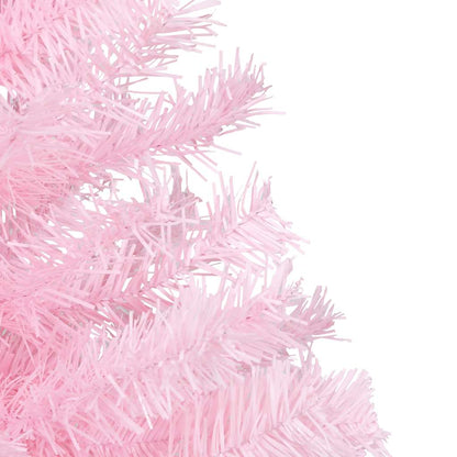 vidaXL Künstlicher Weihnachtsbaum mit Beleuchtung & Kugeln Rosa 150cm