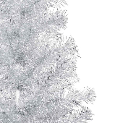 vidaXL Künstlicher Weihnachtsbaum Beleuchtung & Kugeln Silber 150 cm