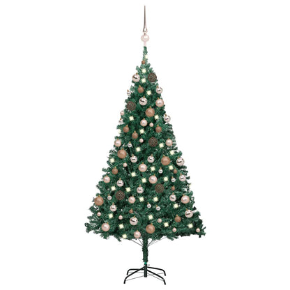 vidaXL Künstlicher Weihnachtsbaum mit Beleuchtung & Kugeln Grün 120 cm