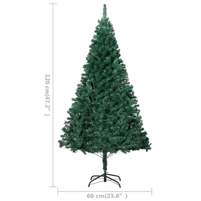 vidaXL Künstlicher Weihnachtsbaum mit Beleuchtung & Kugeln Grün 120 cm
