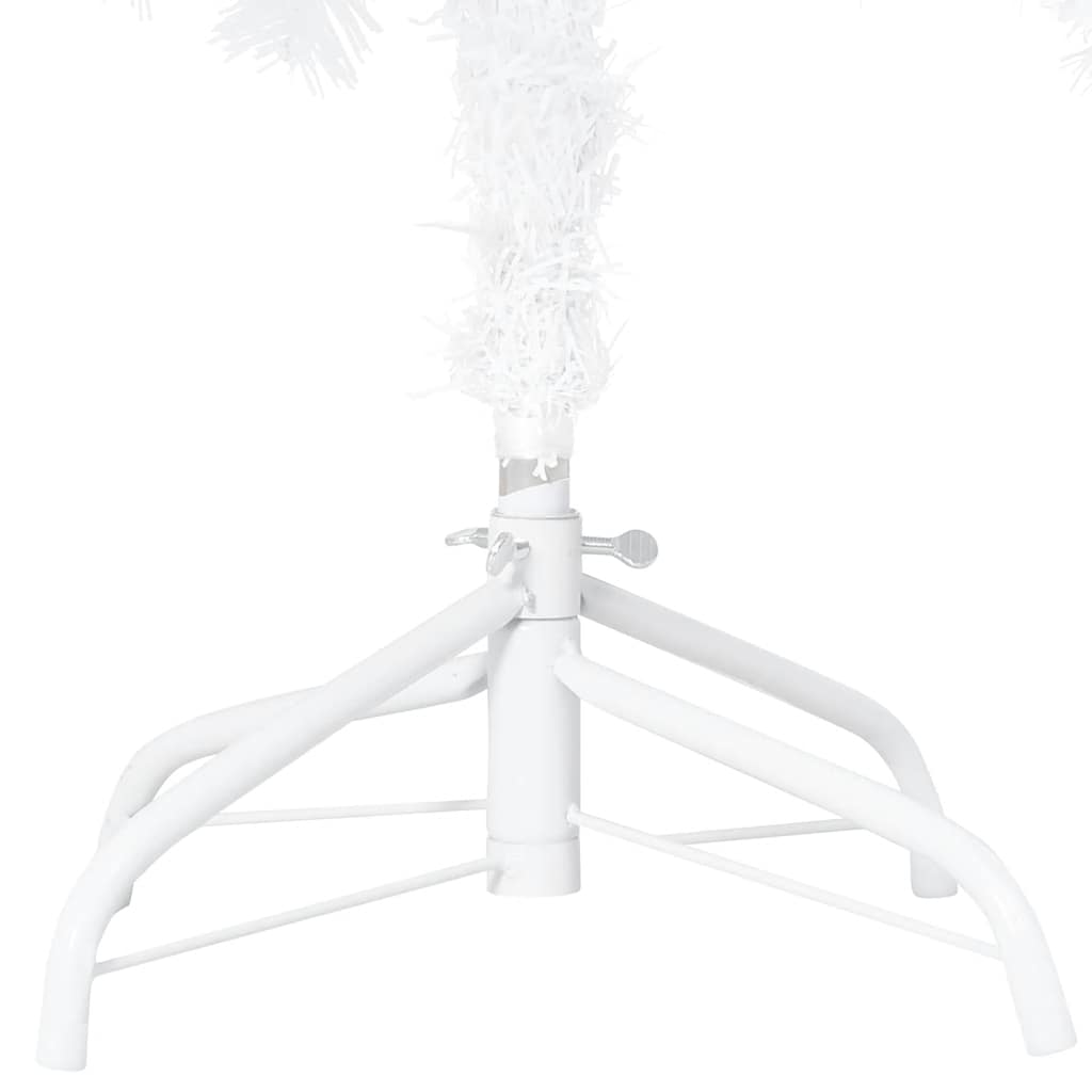 vidaXL Künstlicher Weihnachtsbaum mit Beleuchtung & Kugeln Weiß 120 cm