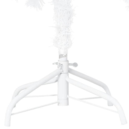 vidaXL Künstlicher Weihnachtsbaum mit Beleuchtung & Kugeln Weiß 120 cm