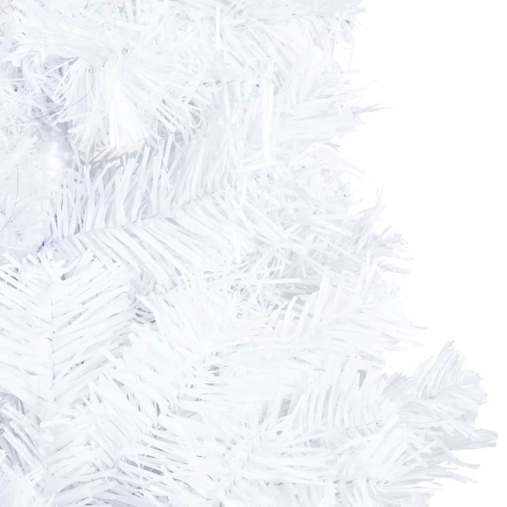 vidaXL Sapin de Noël artificiel avec lumières et boules Blanc 150 cm