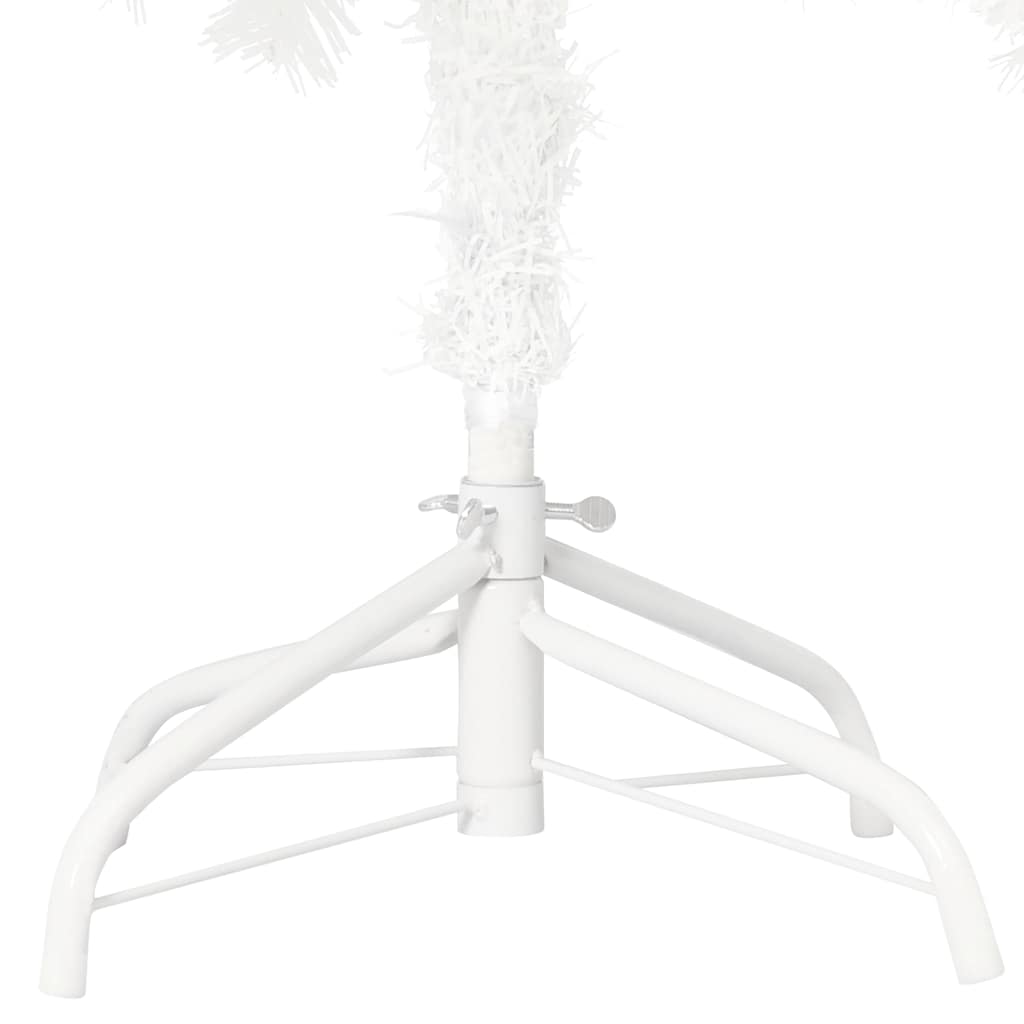 vidaXL Künstlicher Weihnachtsbaum mit Beleuchtung & Kugeln Weiß 120 cm