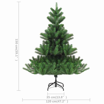 vidaXL Sapin de Noël artificiel Nordmann avec LED et boules Vert 150 cm