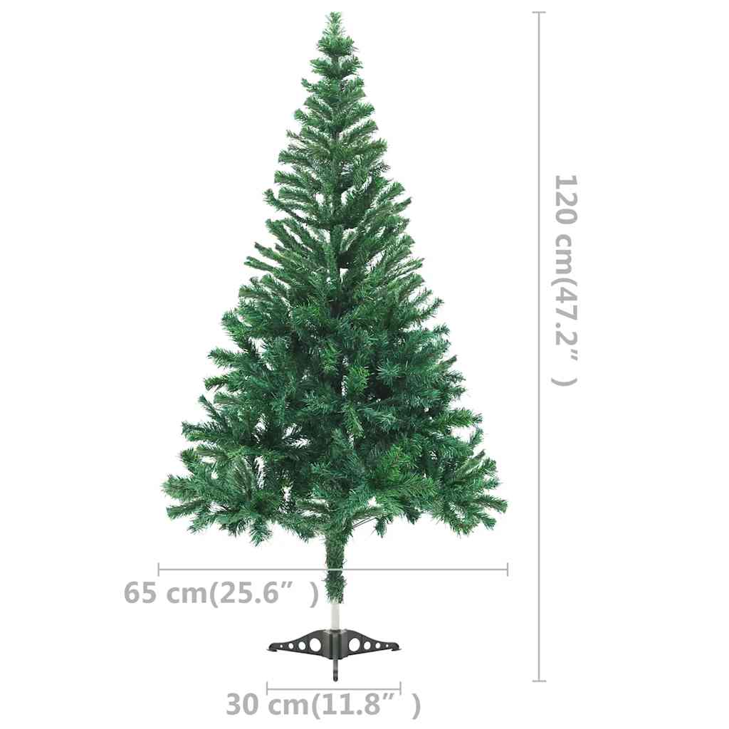vidaXL Künstlicher Weihnachtsbaum Beleuchtung Kugeln 120cm 230 Zweige