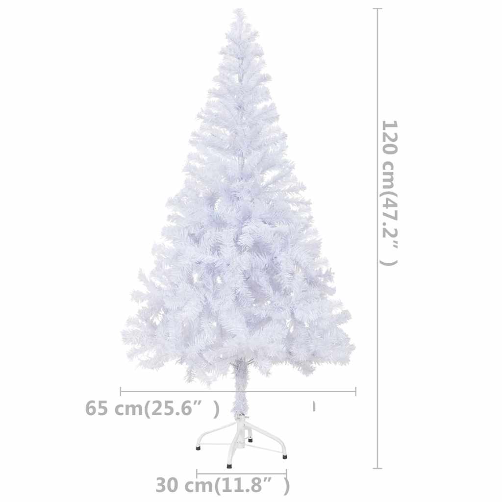 vidaXL Künstlicher Weihnachtsbaum Beleuchtung Kugeln 120cm 230 Zweige