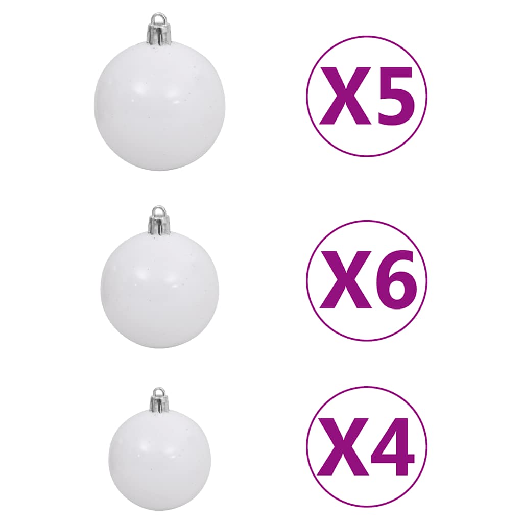 vidaXL Künstlicher Weihnachtsbaum Beleuchtung Kugeln 150cm 380 Zweige