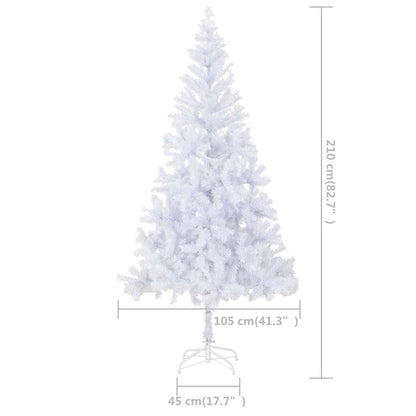 vidaXL Sapin de Noël artificiel éclairage boules 210 cm 910 branches
