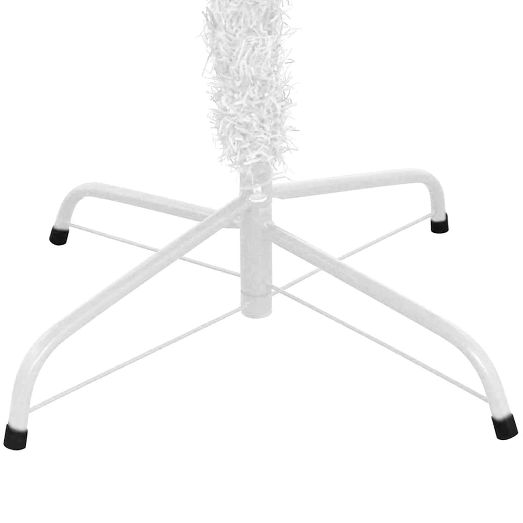 vidaXL Sapin de Noël artificiel avec lumières et boules L 240 cm Blanc