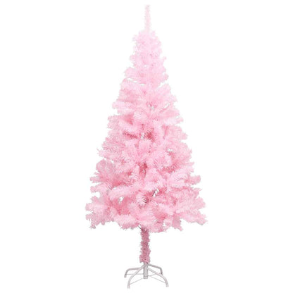 vidaXL Sapin de Noël artificiel avec lumières et boules rose 120cm