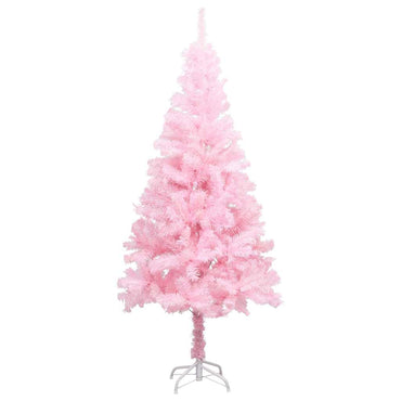 vidaXL Sapin de Noël artificiel avec lumières et boules rose 150 cm