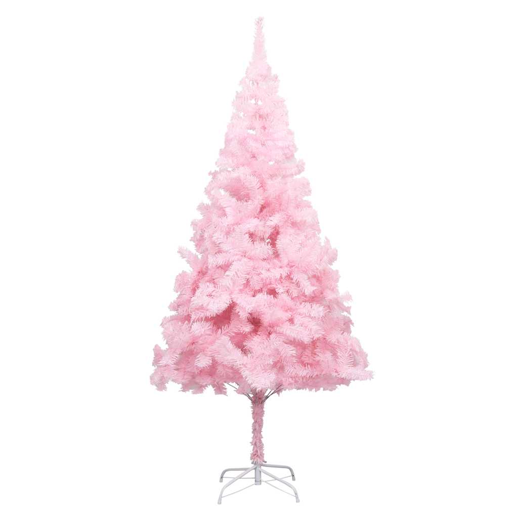 vidaXL Künstlicher Weihnachtsbaum mit Beleuchtung & Kugeln Rosa 240cm