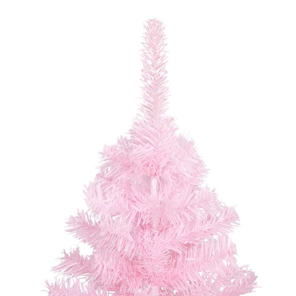 vidaXL Künstlicher Weihnachtsbaum mit Beleuchtung & Kugeln Rosa 240cm
