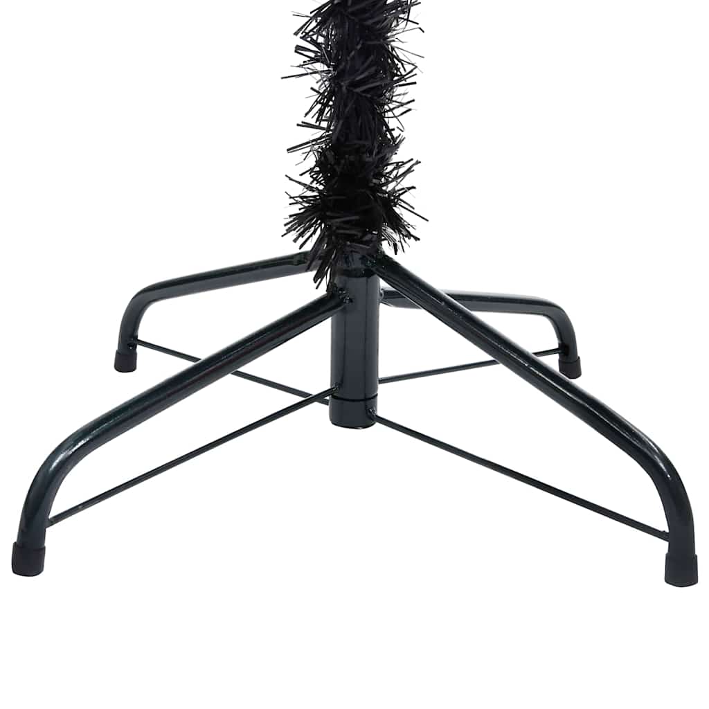 vidaXL Sapin de Noël artificiel avec lumières et boules Noir 120 cm