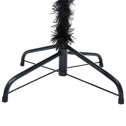 vidaXL Sapin de Noël artificiel avec lumières et boules Noir 120 cm