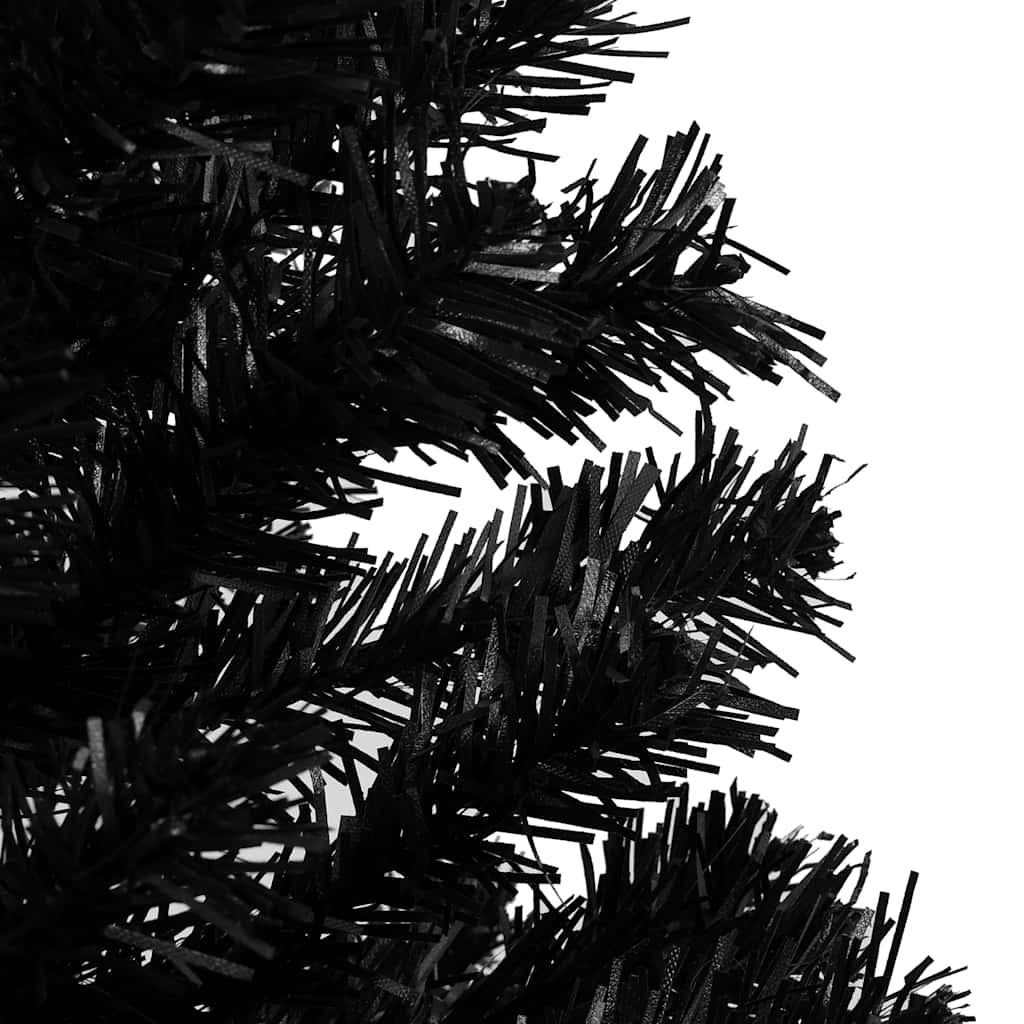 vidaXL Sapin de Noël artificiel avec lumières et boules Noir 240 cm