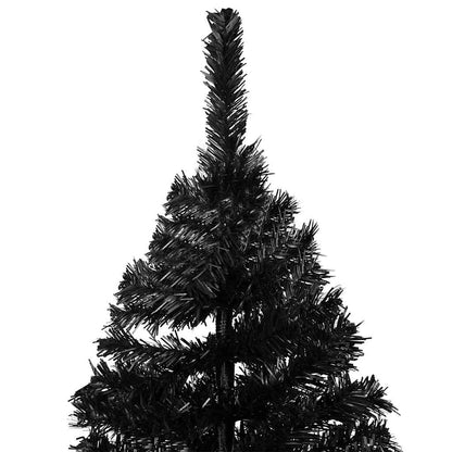 vidaXL Sapin de Noël artificiel avec lumières et boules Noir 240 cm