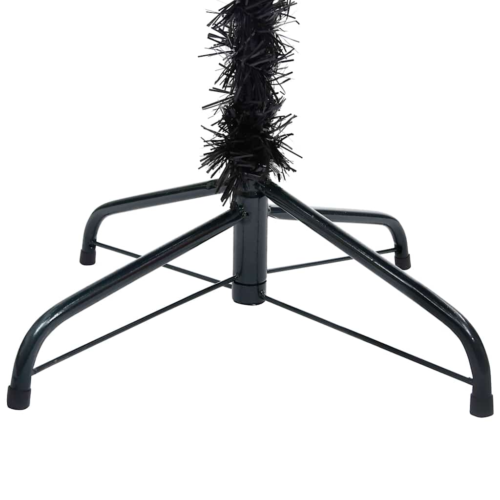 vidaXL Sapin de Noël artificiel avec lumières et boules Noir 240 cm