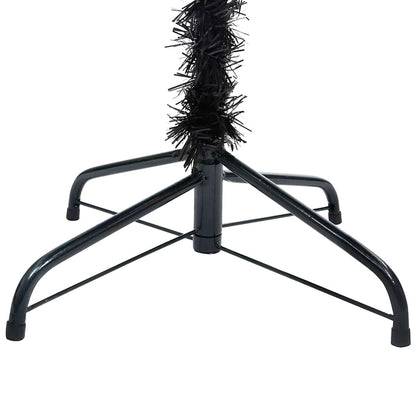 vidaXL Sapin de Noël artificiel avec lumières et boules Noir 240 cm