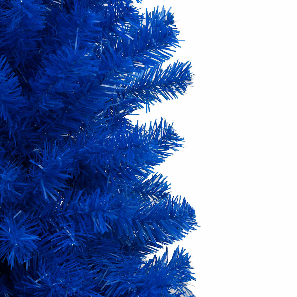 vidaXL Künstlicher Weihnachtsbaum Beleuchtung & Kugeln Blau 180 cm