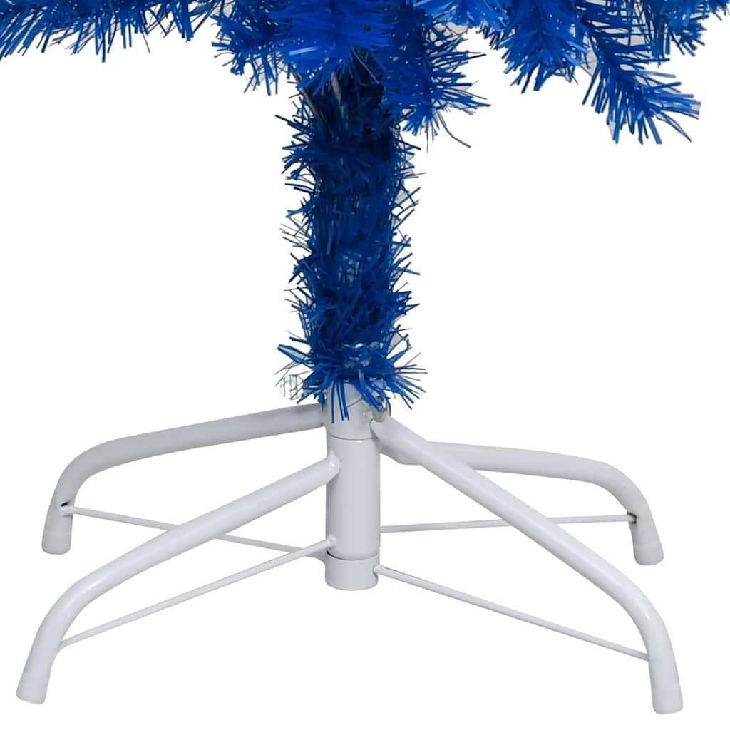 vidaXL Künstlicher Weihnachtsbaum Beleuchtung & Kugeln Blau 180 cm