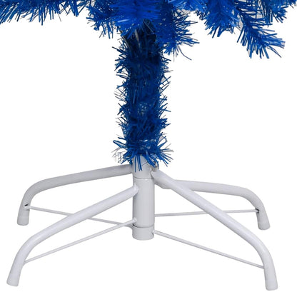 vidaXL Künstlicher Weihnachtsbaum Beleuchtung & Kugeln Blau 180 cm