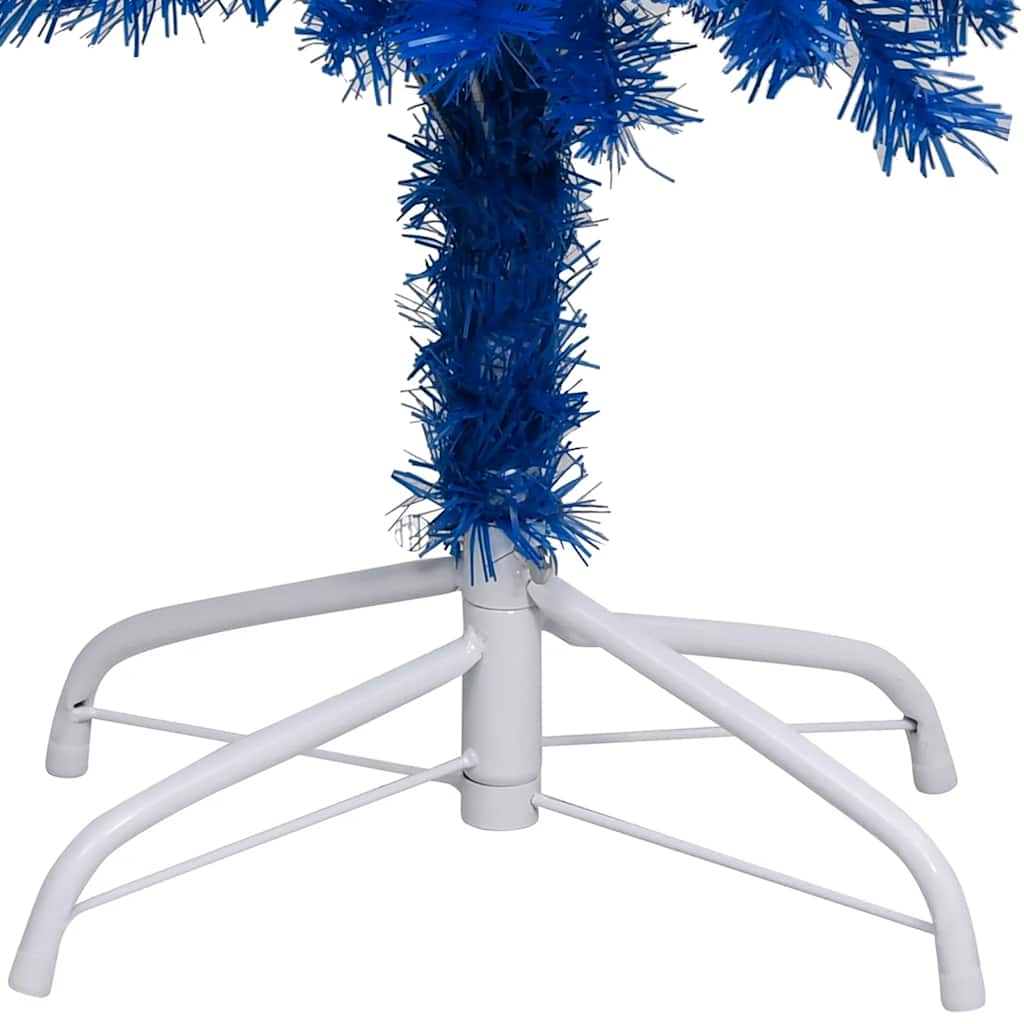 vidaXL Künstlicher Weihnachtsbaum Beleuchtung & Kugeln Blau 240 cm
