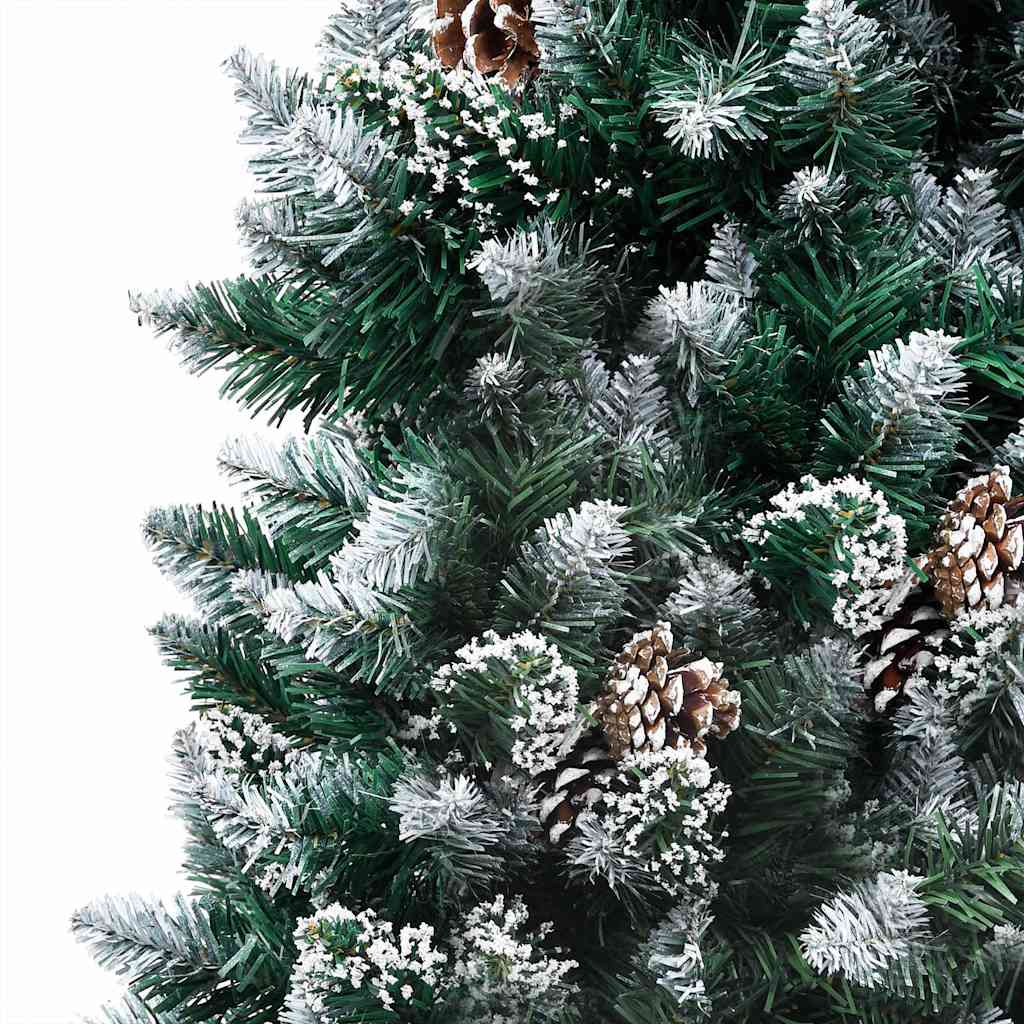 vidaXL Künstlicher Weihnachtsbaum mit LEDs Kugeln Zapfen 240 cm