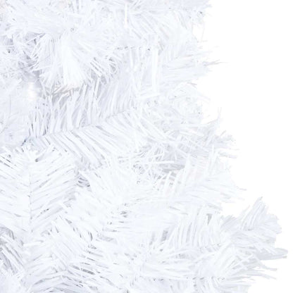 vidaXL Künstlicher Weihnachtsbaum mit Beleuchtung & Kugeln Weiß 150 cm