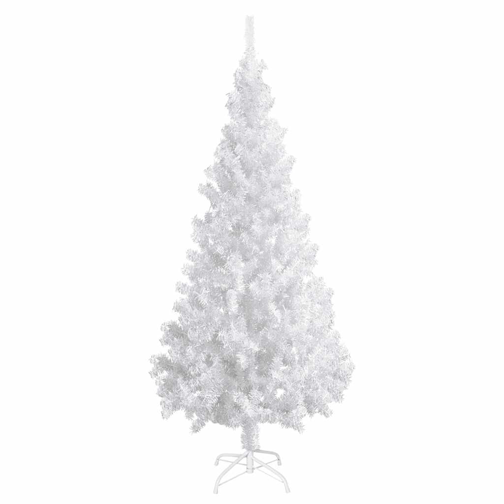 vidaXL Künstlicher Weihnachtsbaum mit Beleuchtung & Kugeln Weiß 180 cm