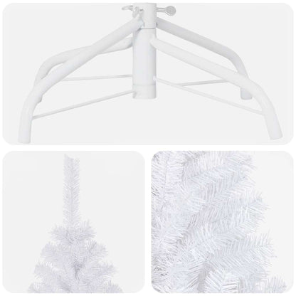 vidaXL Künstlicher Weihnachtsbaum mit Beleuchtung & Kugeln Weiß 180 cm