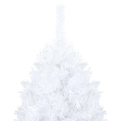 vidaXL Künstlicher Weihnachtsbaum mit Beleuchtung & Kugeln Weiß 240 cm