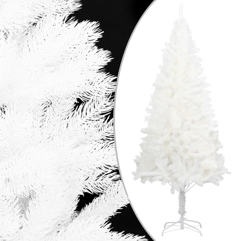 vidaXL Künstlicher Weihnachtsbaum mit Beleuchtung & Kugeln Weiß 240 cm