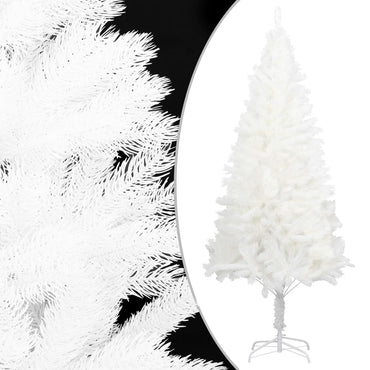 vidaXL Künstlicher Weihnachtsbaum mit Beleuchtung & Kugeln Weiß 240 cm